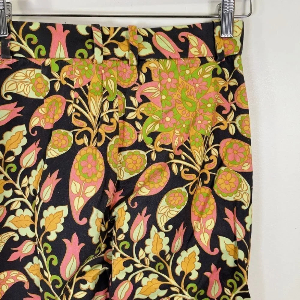 Zara 70s Multicolored Groove Flare Paisley Printed Pant - Picture 13 of 15